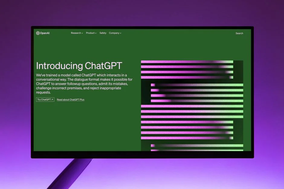 services-03 High-angle view of a stylish work desk featuring dual monitors, keyboard, mouse, and modern accessories.
